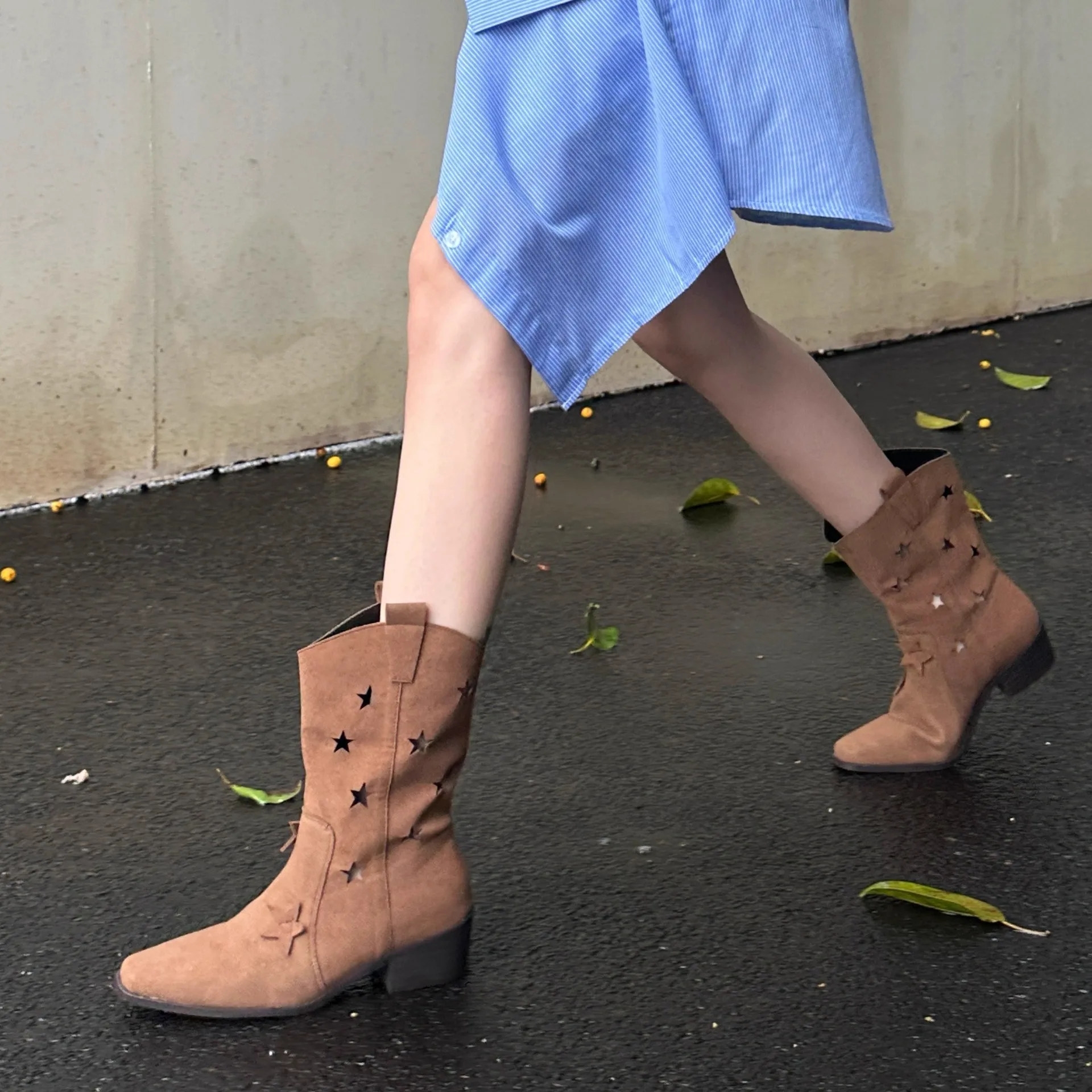 Women'S Shoes Vegan - Kadın Yazlık Retro Yuvarlak Burun Kalın