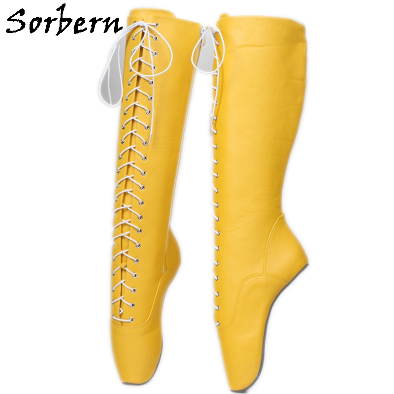 Women'S Shoes Vegan - Sorbern Topuksuz Diz Yüksek Çizmeler Kadın