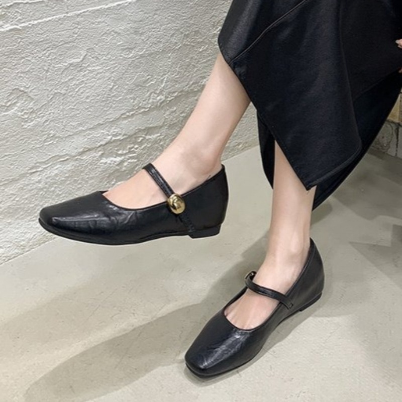 Shoes For Women Flats - Ultra Yumuşak Deri Siyah Babet Kadın