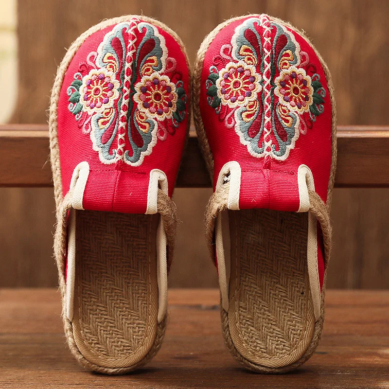 Women'S Shoes Vegan - 2024 kadın rahat keten el yapımı