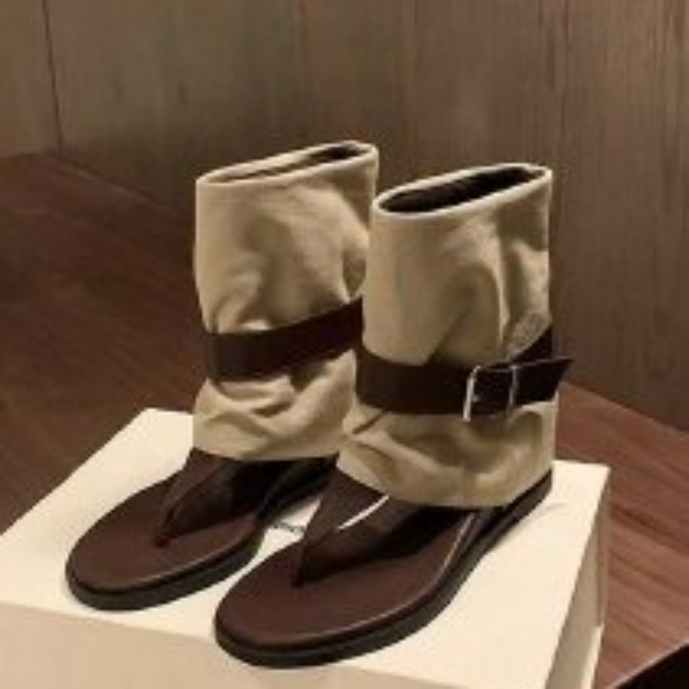 Suede Ankle Boot - Kadınlar için Vintage Renk Bloklu Ayak