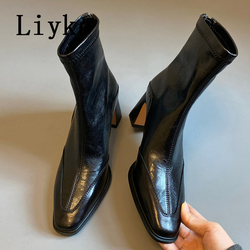 Women'S Shoes Vegan - Liyke 2026 Sonbahar Kış Rahat Kare