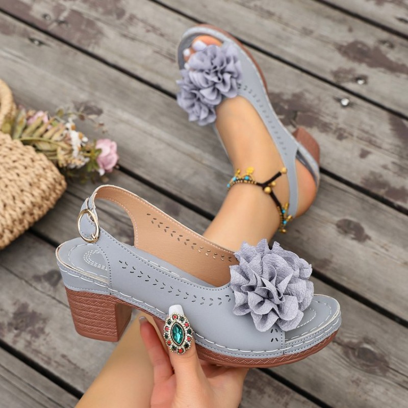 Vintage Çiçek Desenli Peep Toe - Women'S Shoes Peep Toe incelemesi ve fiyatı