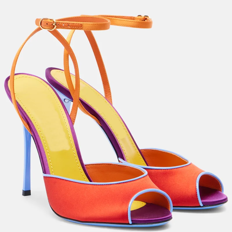 Saten Karışık Renkler Peep Toe - Women'S Shoes Peep Toe incelemesi ve fiyatı