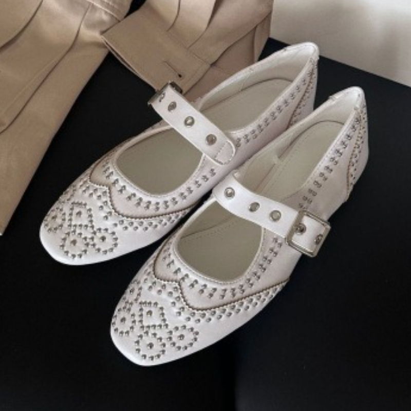 Retro Perçin Tokalı Tasarım Ba - Shoes For Women Flats incelemesi ve fiyatı