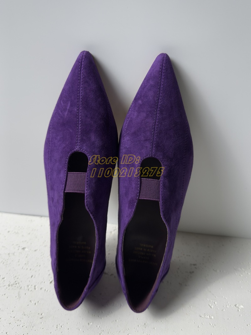 Mor Süet Sivri Burunlu Babetle - Women Shoes Winter incelemesi ve fiyatı
