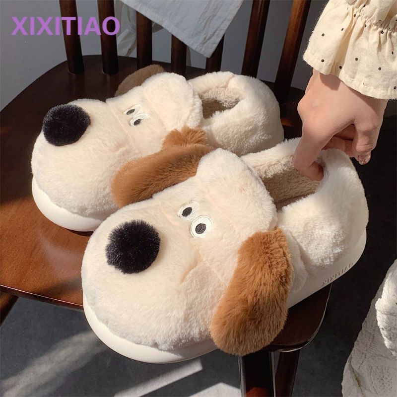 Size36-45 Hug köpek terlik kız - Women Shoes Winter incelemesi ve fiyatı