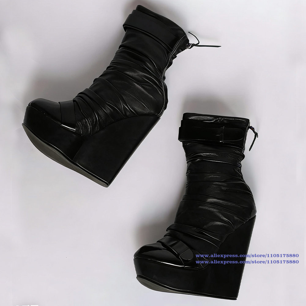 Siyah Dantelli Deri Platform K - Suede Ankle Boot incelemesi ve fiyatı